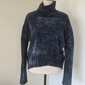 Chenille Sapphire Blue Sweater Medium NWT
